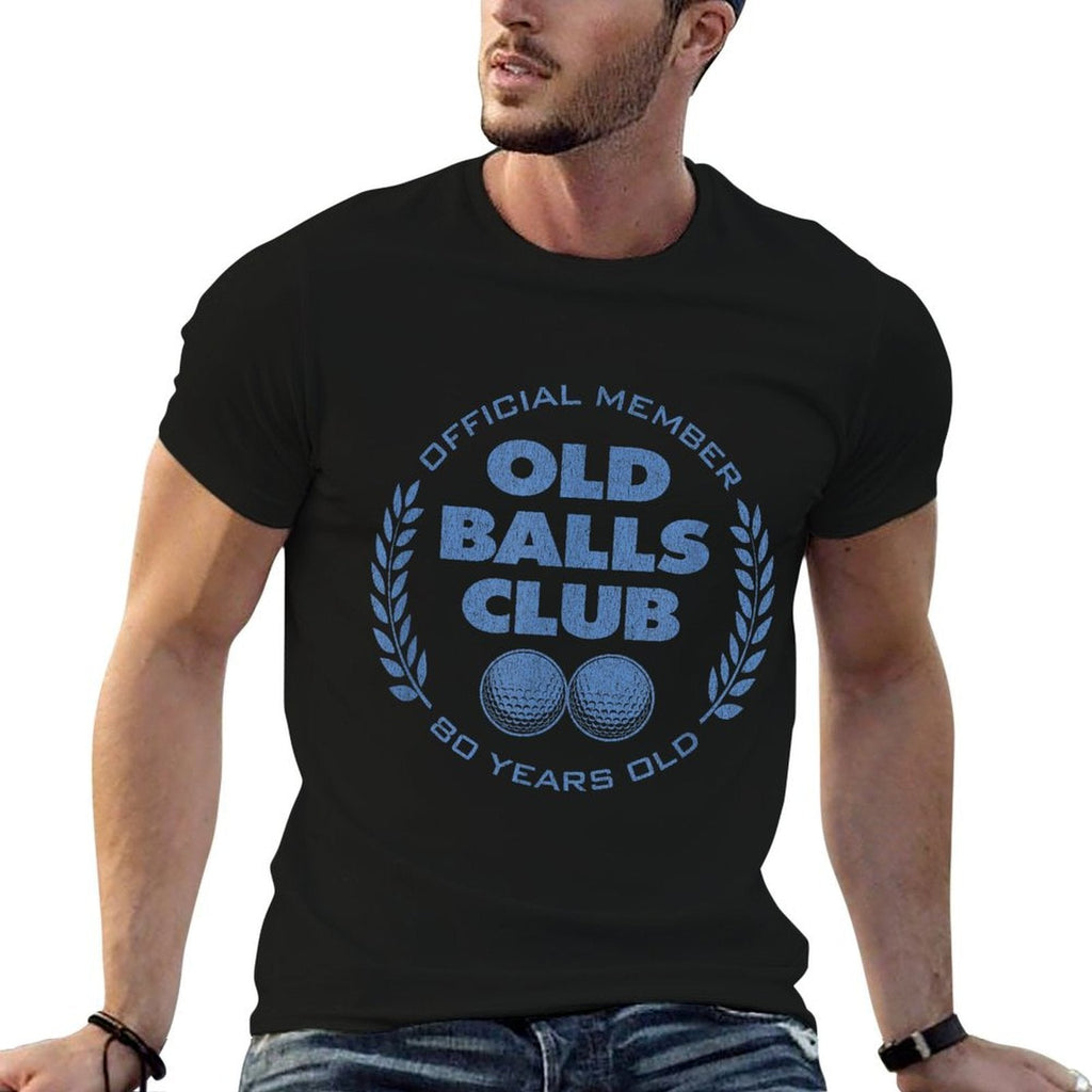 80 Year Old Golfer Golfing Golf 80th Birthday Old Balls Club  Slim-fit Cut T-Shirt