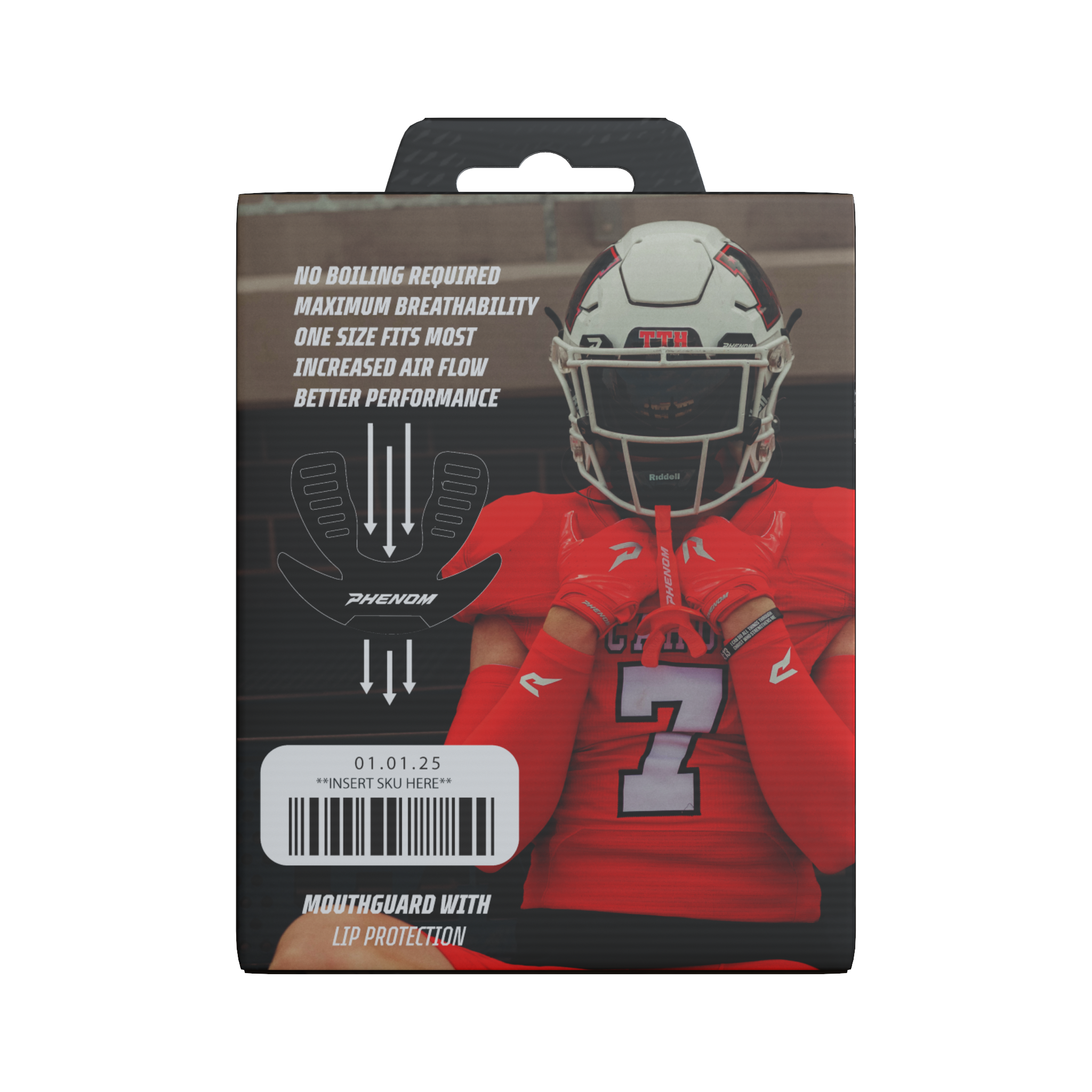 Phenom Elite Hexa-Flow 4.0 Football Mouthguard – Team Color Edition (Adult & Youth)