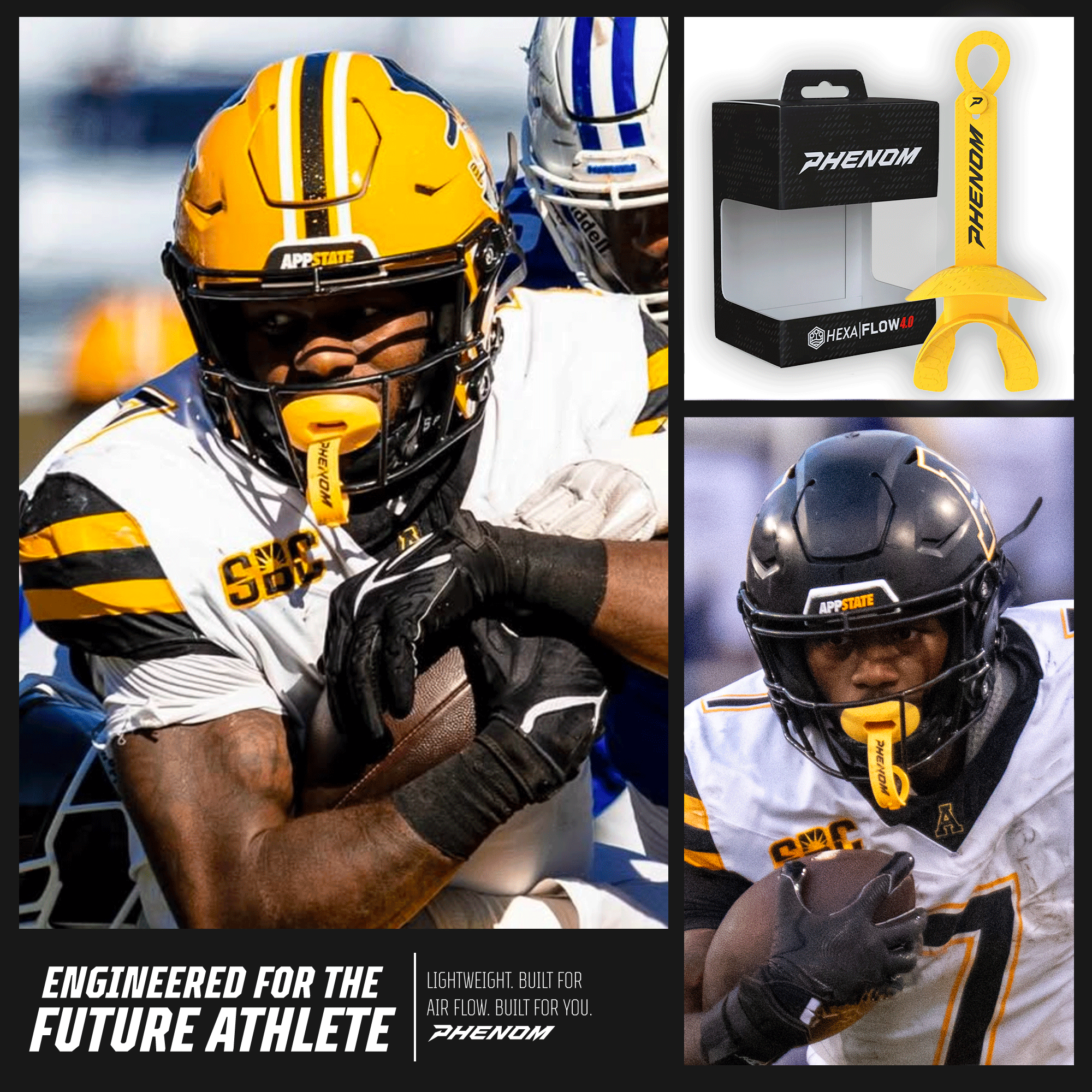 Phenom Elite Hexa-Flow 4.0 Football Mouthguard – Team Color Edition (Adult & Youth)