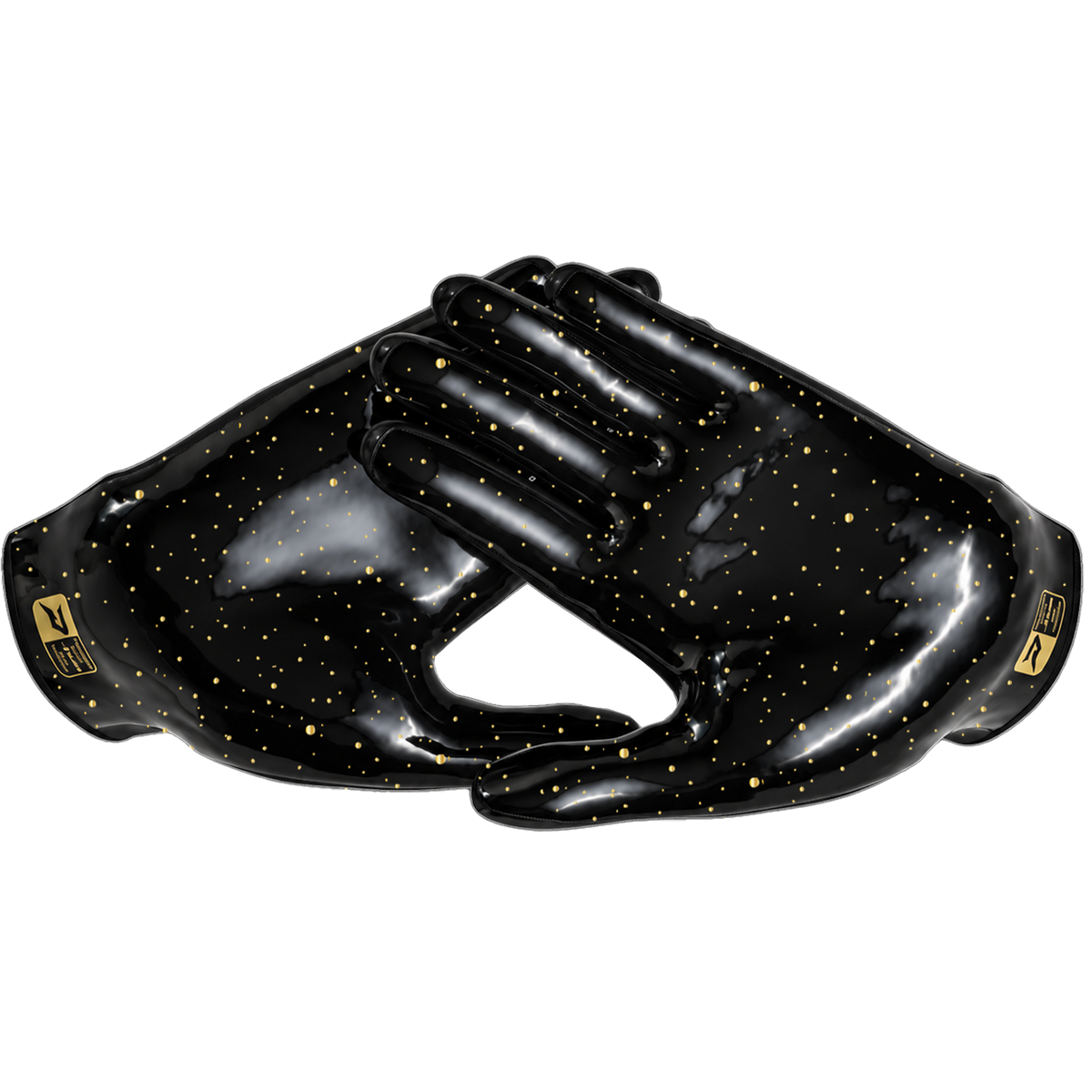 Phenom Elite Quantum Fierce Youth & Adult Padded Football Gloves - Gold Rush Black