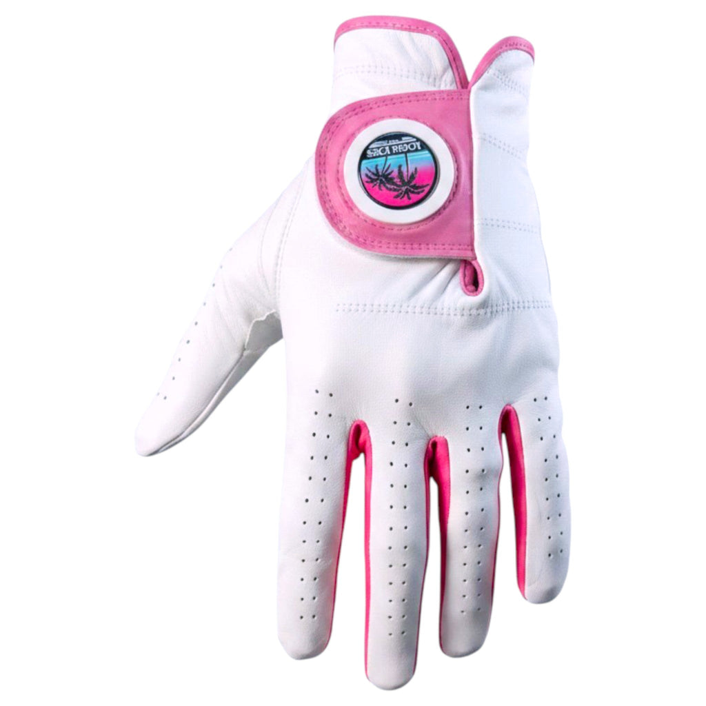 Logie Joe's Cabretta Leather Golf Glove | Premium Golf Glove with Magnetic Ball Marker | Left & Right Hand | Standard & Cadet Sizes